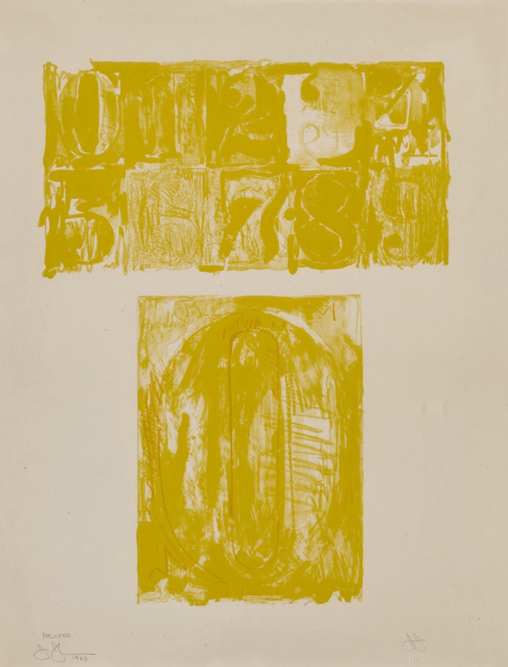 0-9: One Plate (ULAE 19) by Jasper Johns