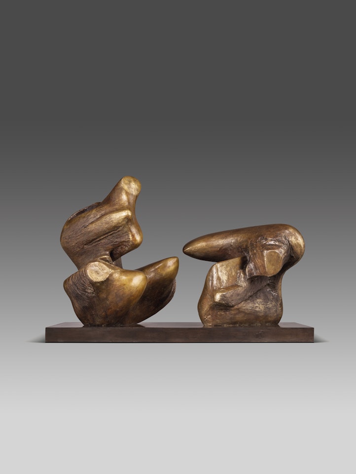 Working Model for Two Piece Reclining Figure: Points by Henry Moore