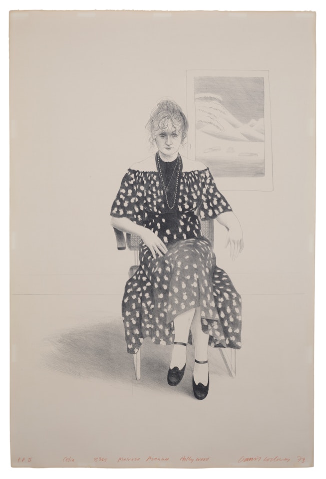 Celia 8365 Melrose Avenue, Hollywood by David Hockney