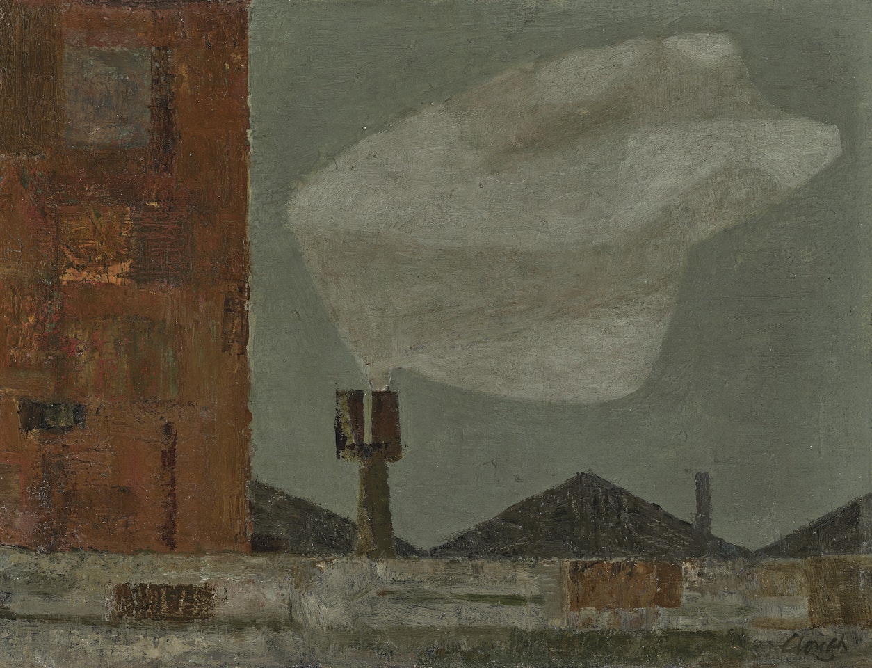 Industrial Landscape (with smoke) by Prunella Clough