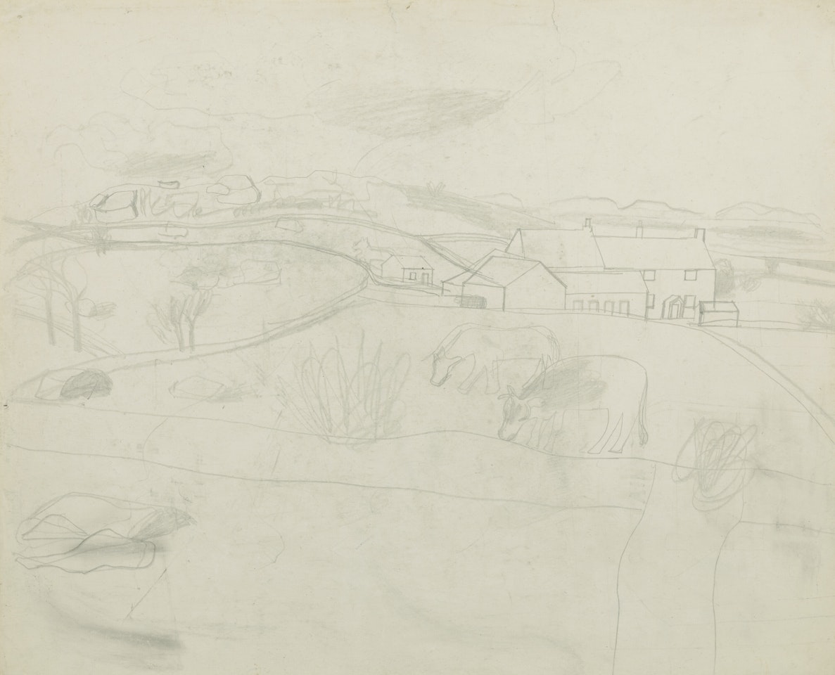 Cornish landscape by Ben Nicholson, O.M.