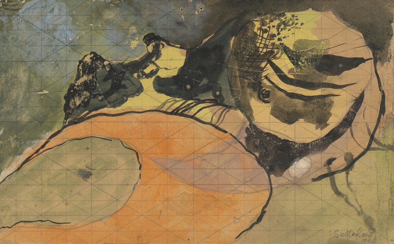 Mountain Road with Boulder by Graham Sutherland