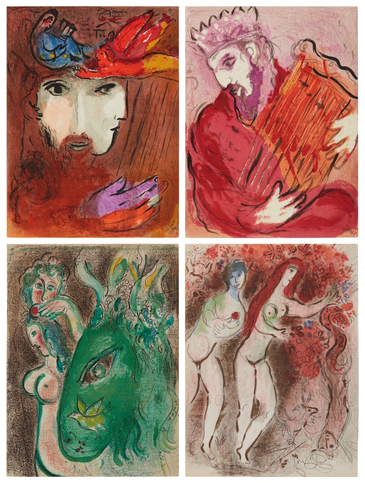 Verve: Four Plates (Mourlot 132, 134, 233 & 235; See Cramer Books 25 & 42) by Marc Chagall