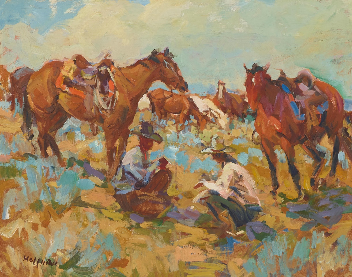 Cowboy conversation by Frank B. Hoffman