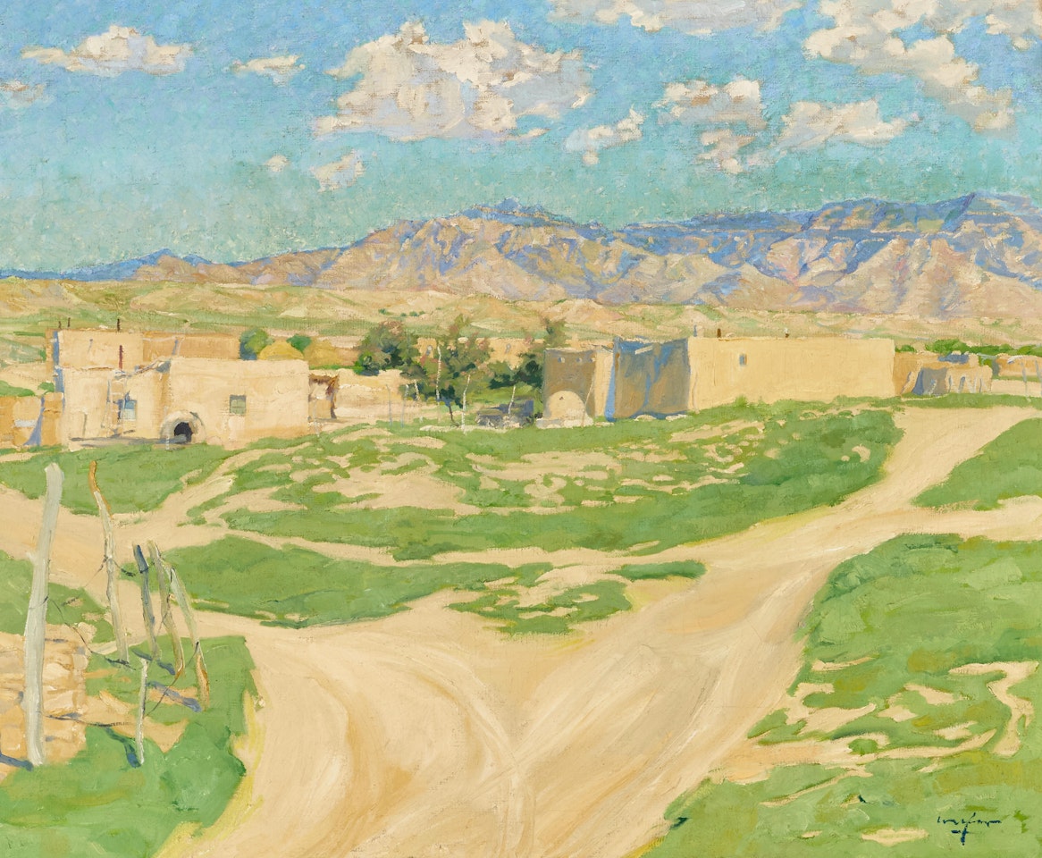 Isleta Pueblo, New Mexico by Walter Ufer