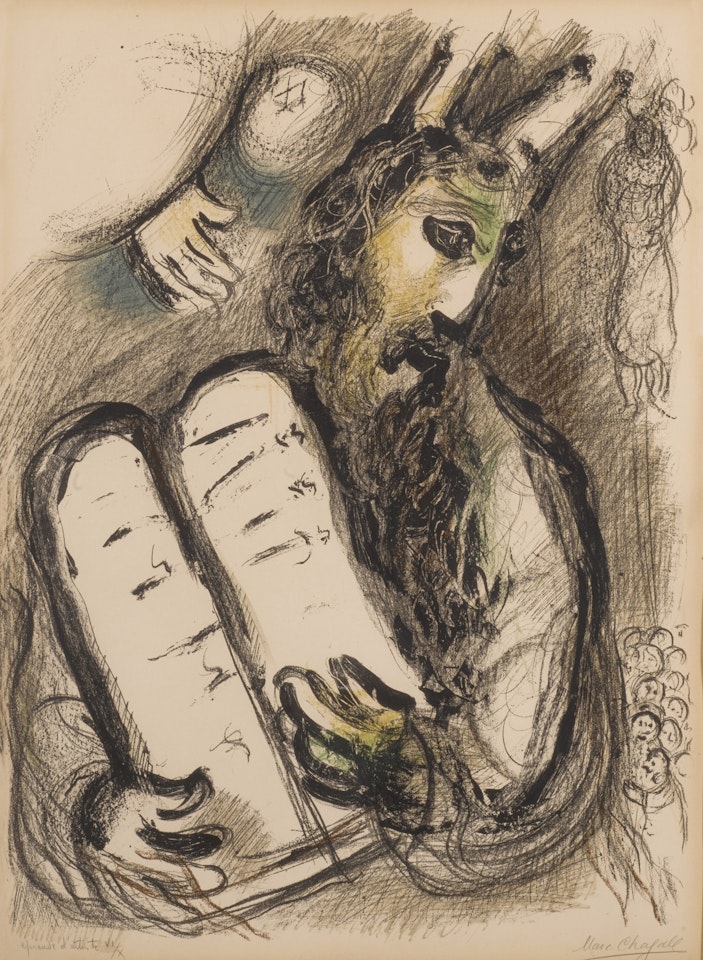Moses and the table of the law (Mourlot 381) by Marc Chagall