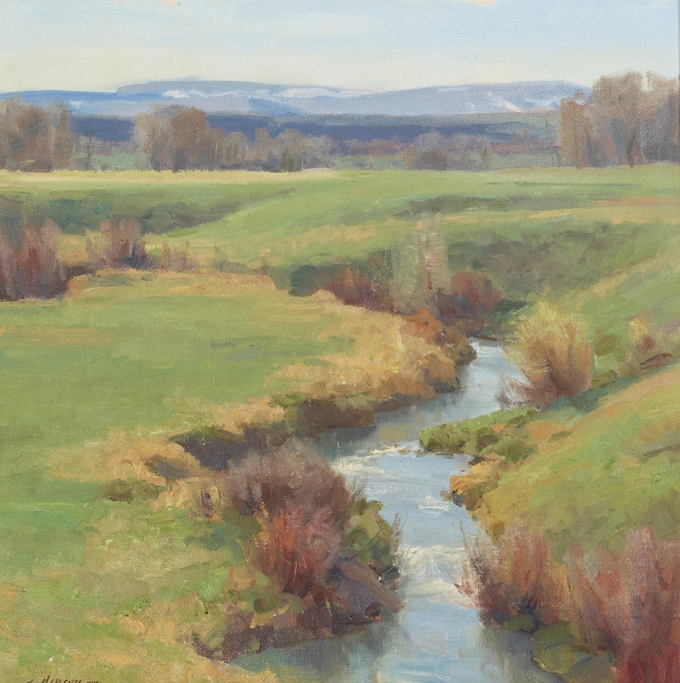 River (Study for April Delight ) by Clyde Aspevig
