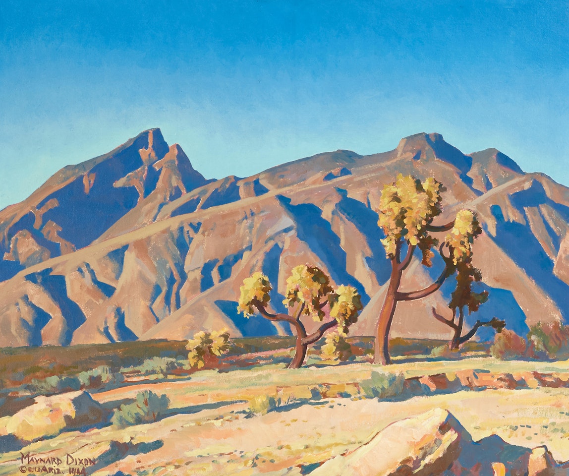 Chollas Against the Mountains by Maynard Dixon