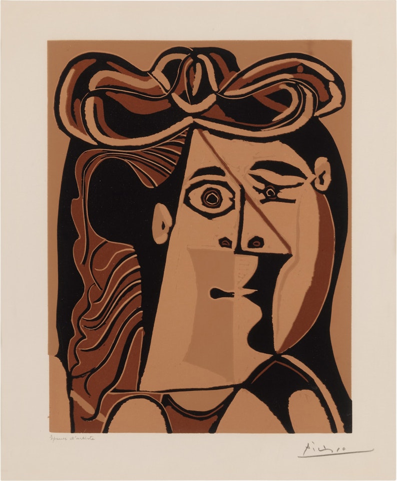 Tête de femme au chapeau (Bloch 1070; Baer 1299) by Pablo Picasso