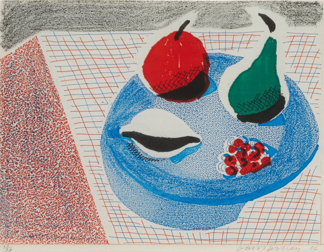 The Round Plate, April 1986 (Museum of Contemporary Art, Tokyo 309) by David Hockney