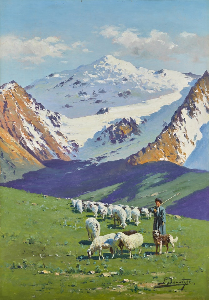 Shepherd in the Caucasus by Richard Karlovich Zommer