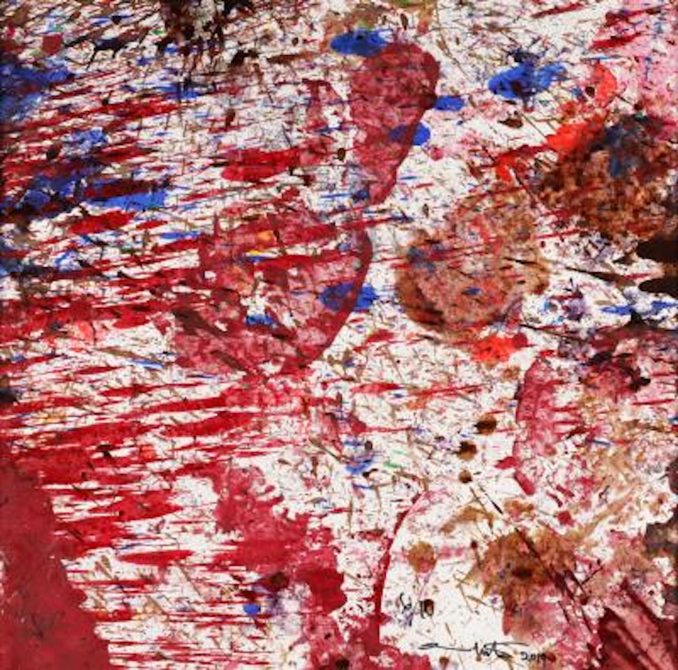 Ohne Titel (Aktionsrelikt - Schüttbild) by Hermann Nitsch