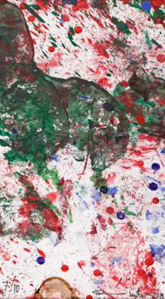 Ohne Titel (Aktionsrelikt - Schüttbild) by Hermann Nitsch