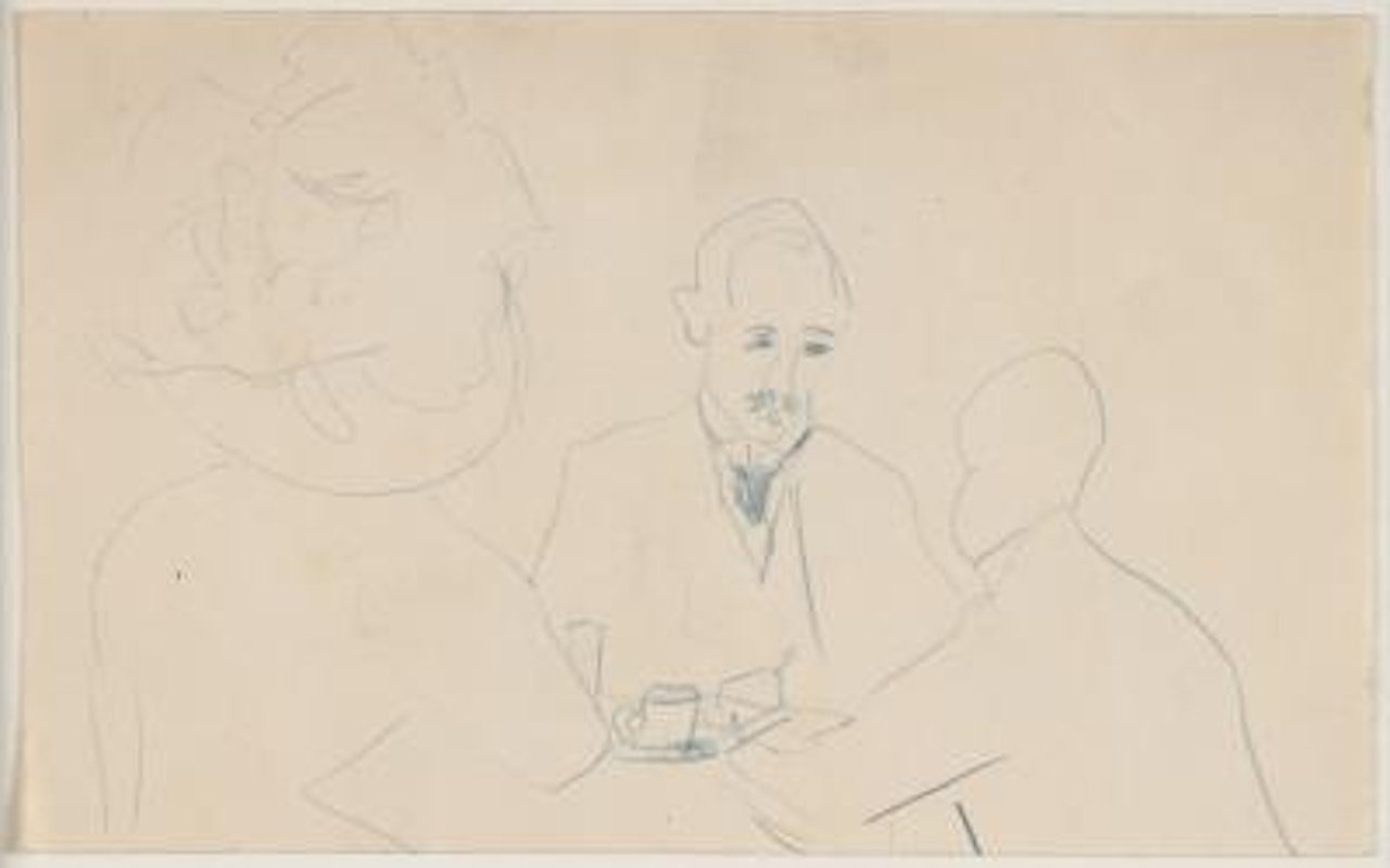 Kaffeehausszene by Lyonel Feininger