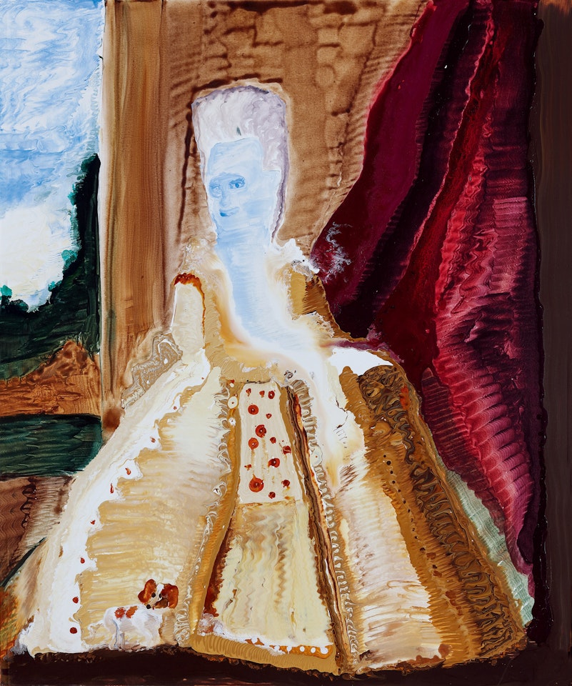 Lady with a Dog (After Gainsborough) by Genieve Figgis