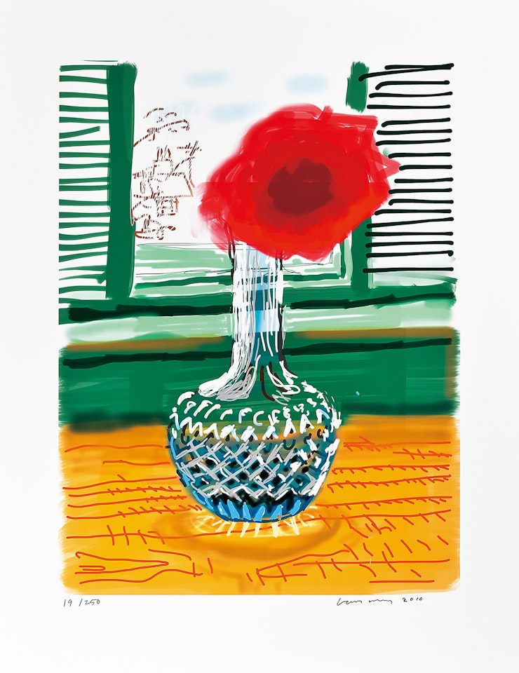 My Window, Art Edition (No. 251–500), with a print of the iPad drawing ‘No. 281’, 23rd July 2010 by David Hockney