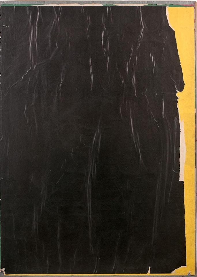 Black and yellow blank by Mimmo Rotella