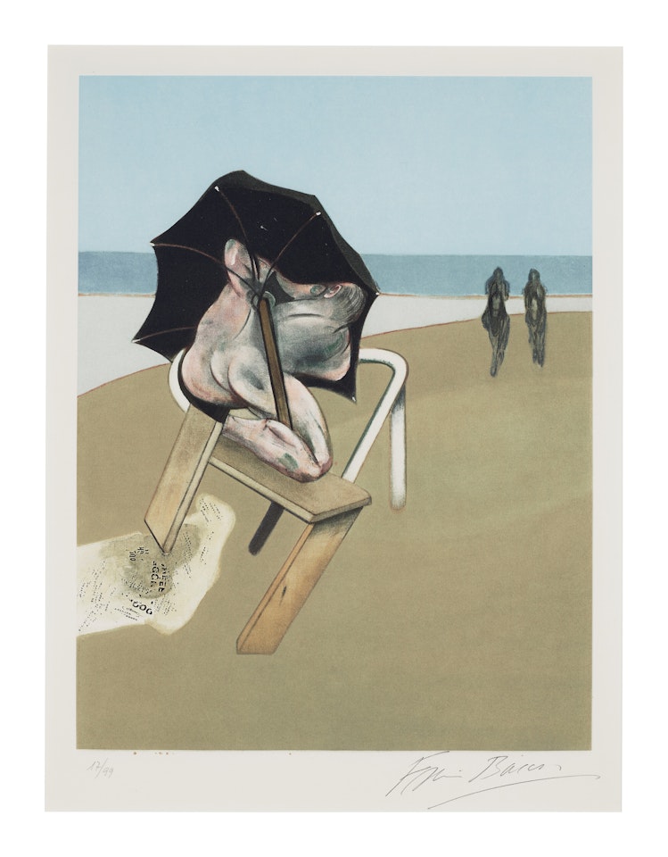 Triptych: one print by Francis Bacon