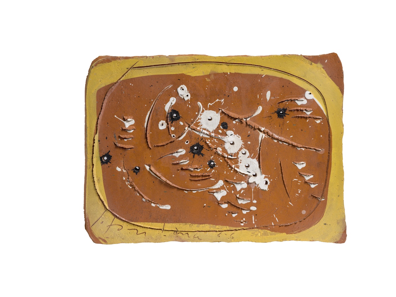 [Concetto spaziale] by Lucio Fontana