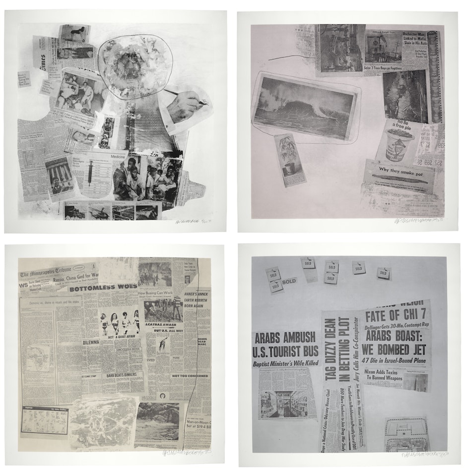 Features From Currents: four prints by Robert Rauschenberg