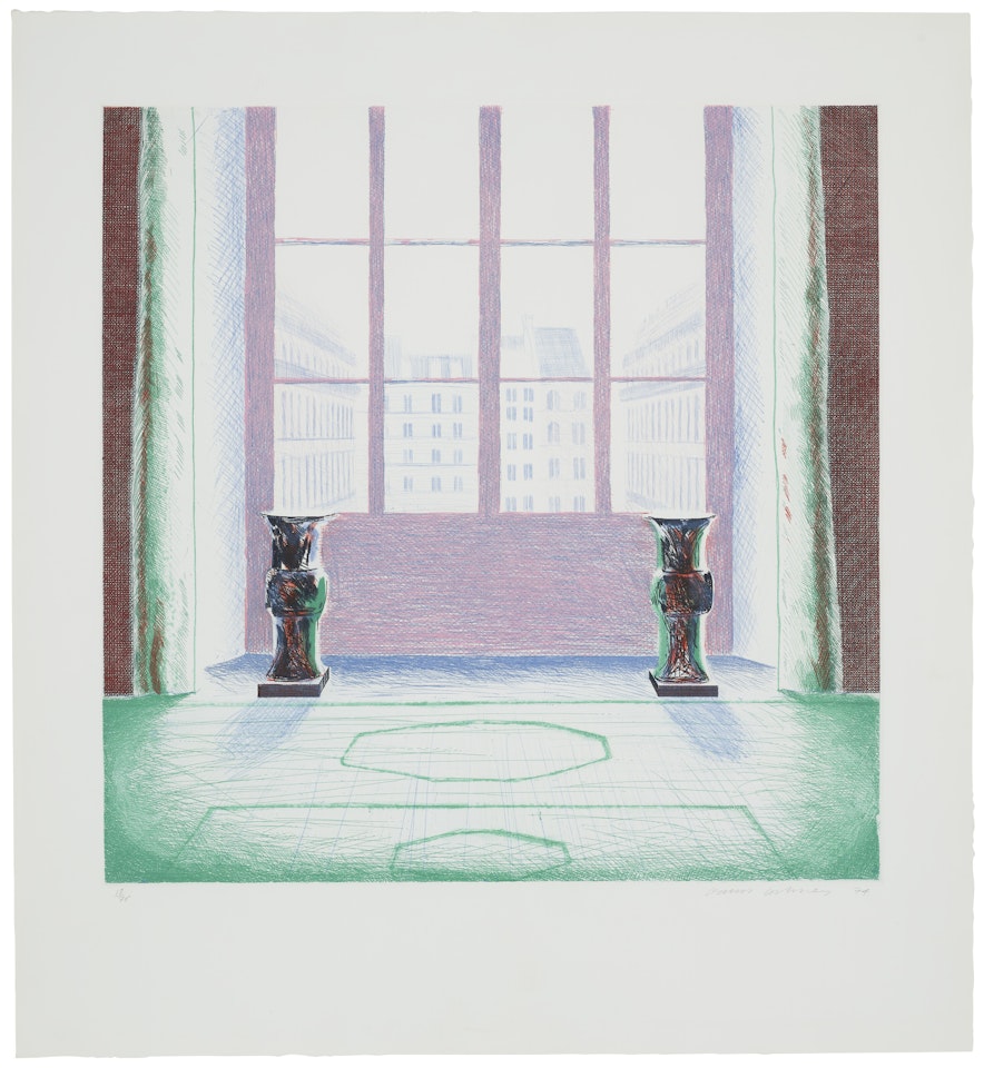 Two Vases in the Louvre by David Hockney