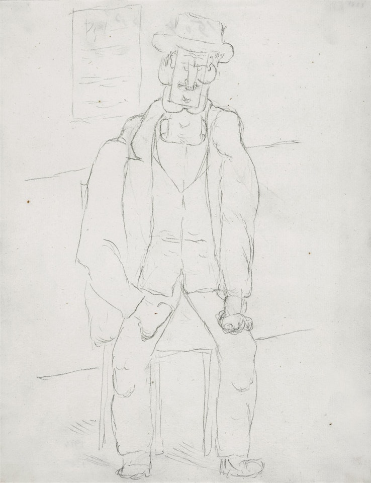 Homme assis avec chapeau by Pablo Picasso