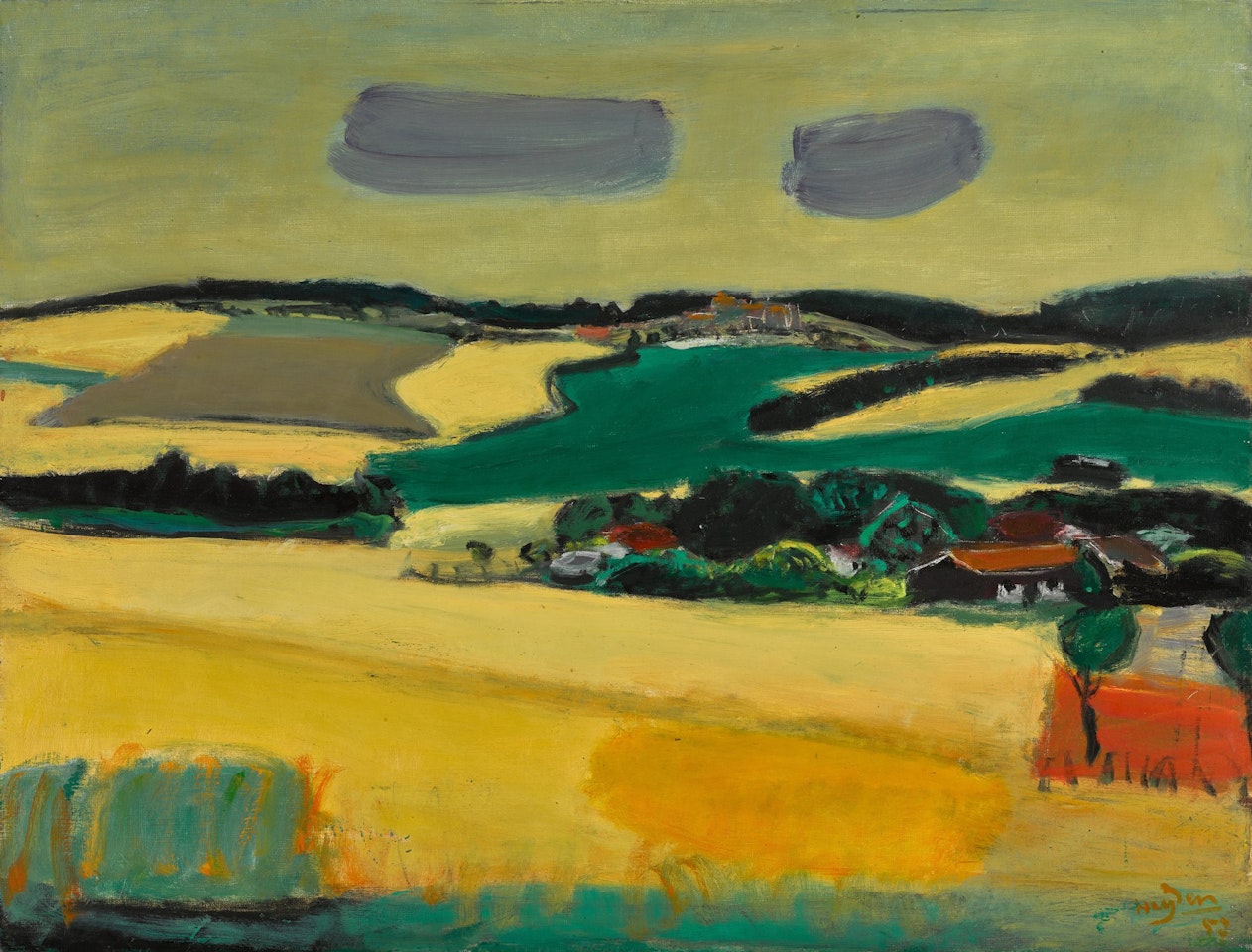 Les champs à St Jean by Henri Hayden