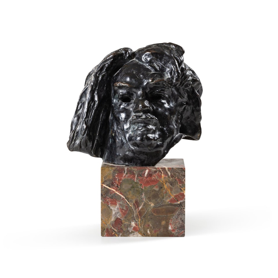 Tête de Balzac, dernier état, version au col coupé derrière l'oreille by Auguste Rodin