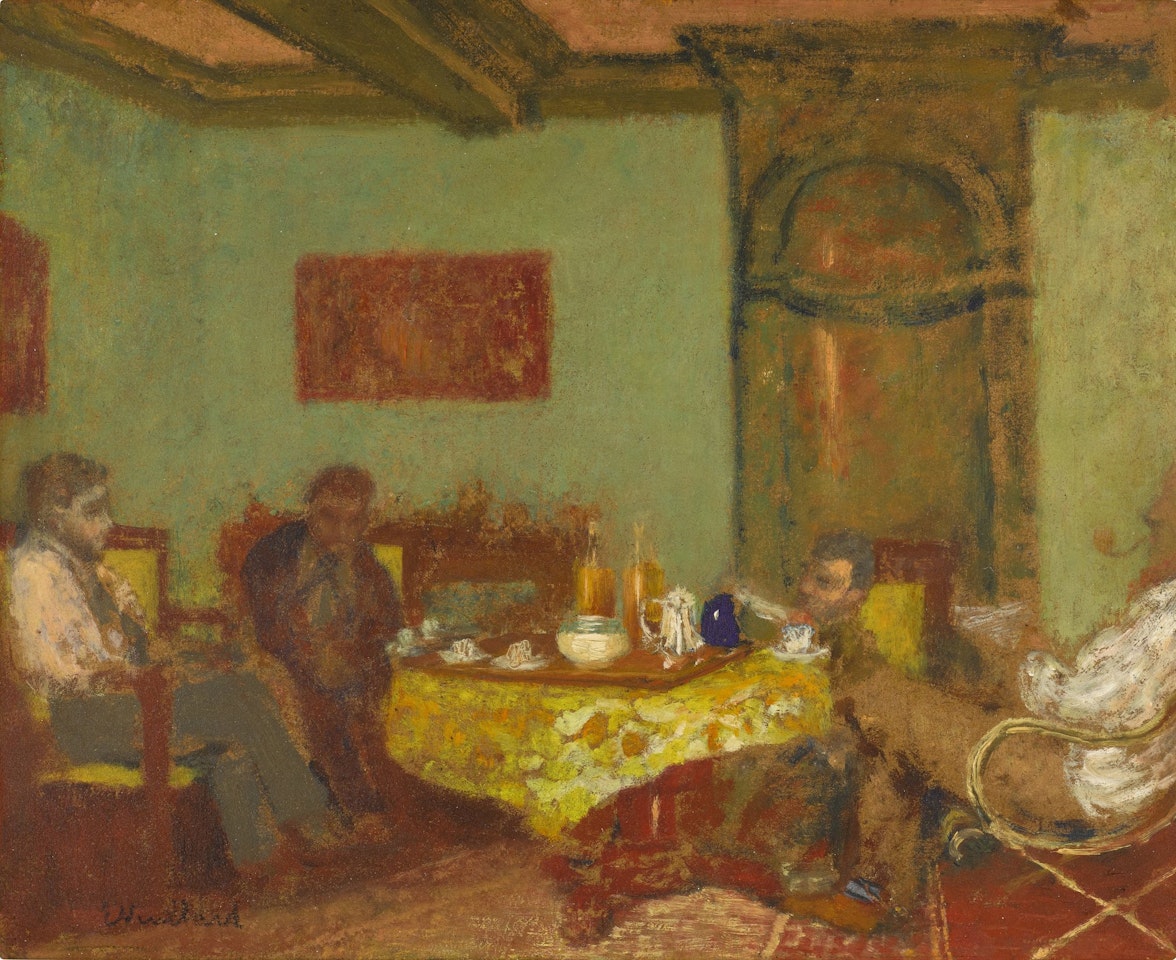 La conversation, chez les Natanson à Valvins by Édouard Vuillard