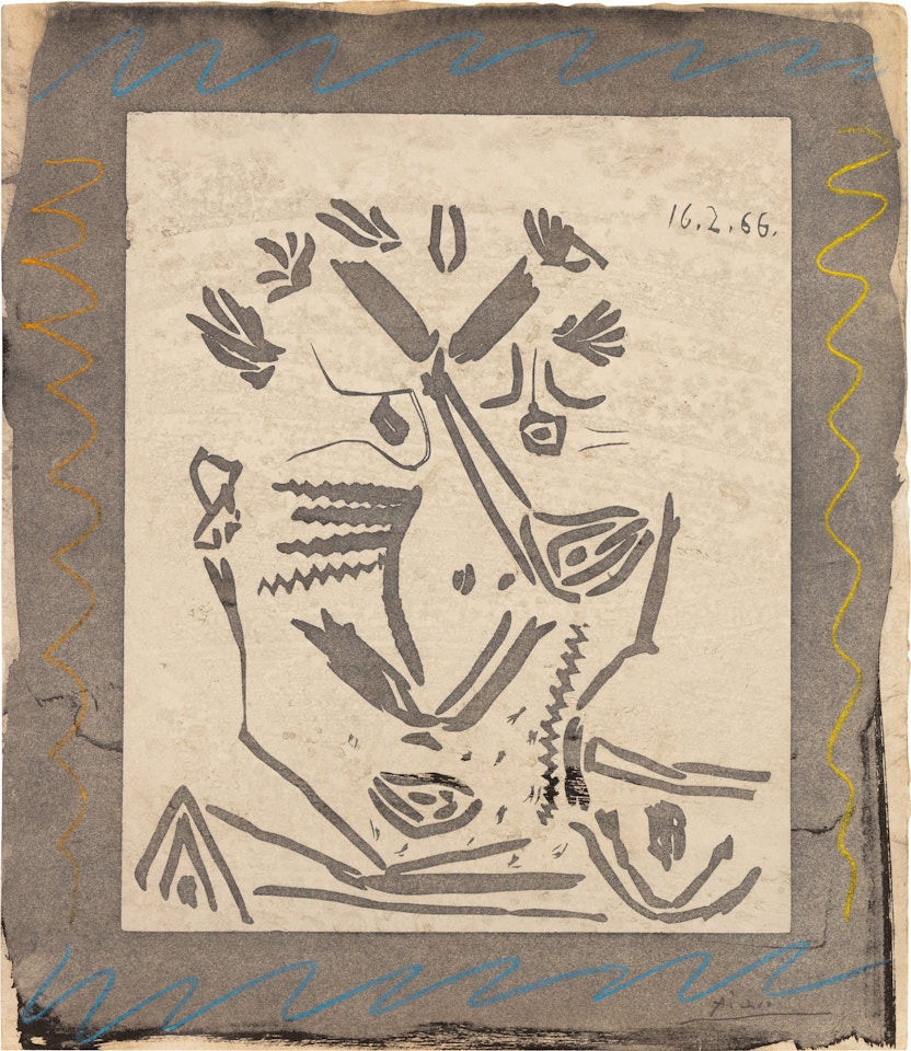 Portrait d’homme (Notre Dame de Vie) (Bloch 1230; Baer 1848; Picasso Project L-188) by Pablo Picasso