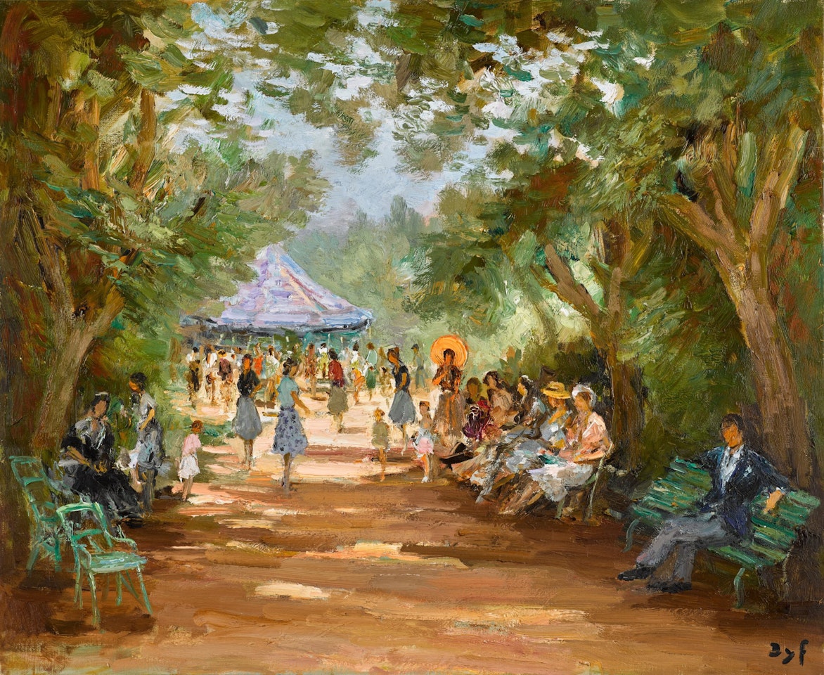 Le parc Monceau à Paris by Marcel Dyf