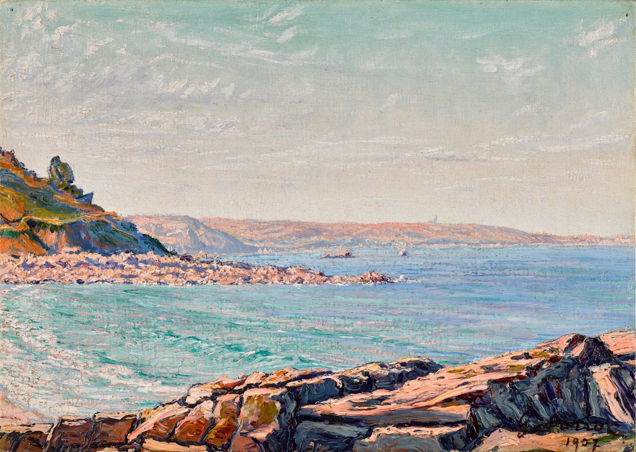 Vue de la mer près de Perros-Guirec by Gustave Cariot