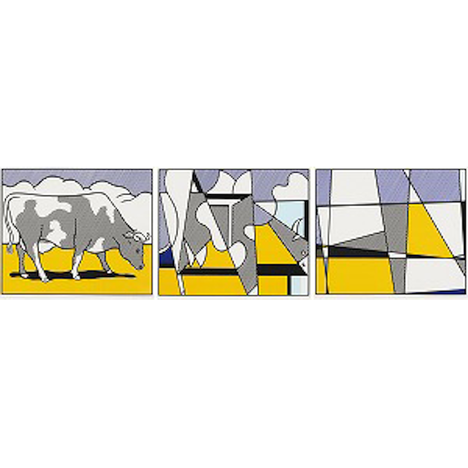 Cow Triptych (Cow Going Abstract) Poster (Corlett App.9) by Roy Lichtenstein