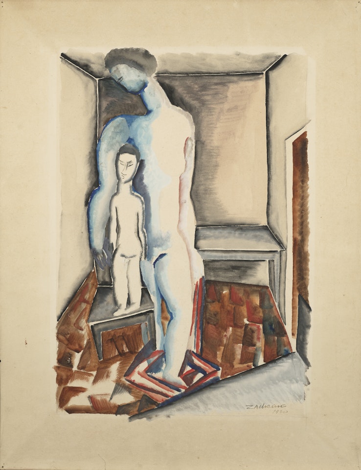 Figures dans un intérieur by Ossip Zadkine