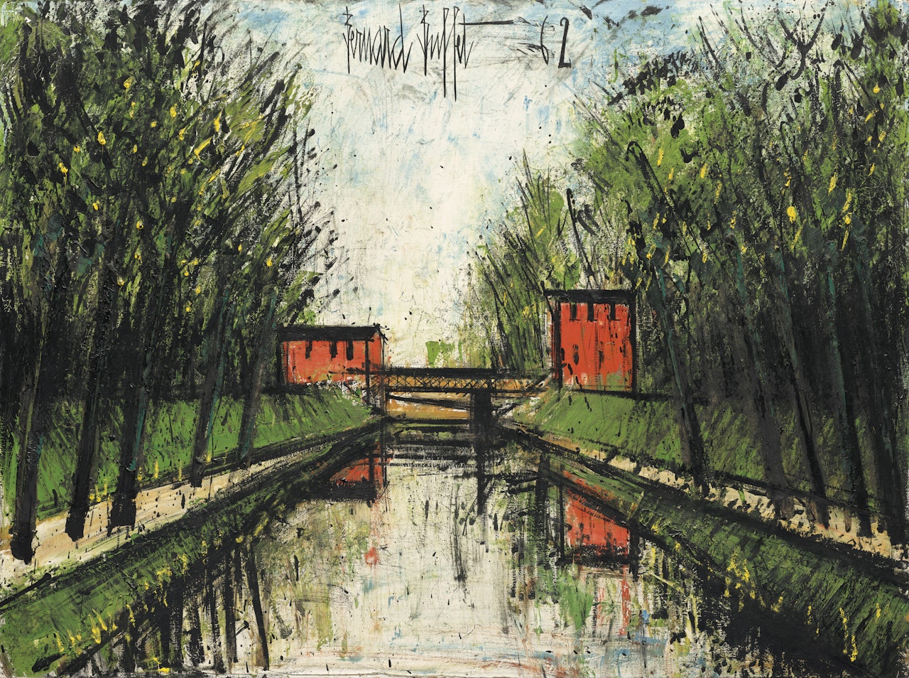 Le Canal, environs d'Evreux by Bernard Buffet