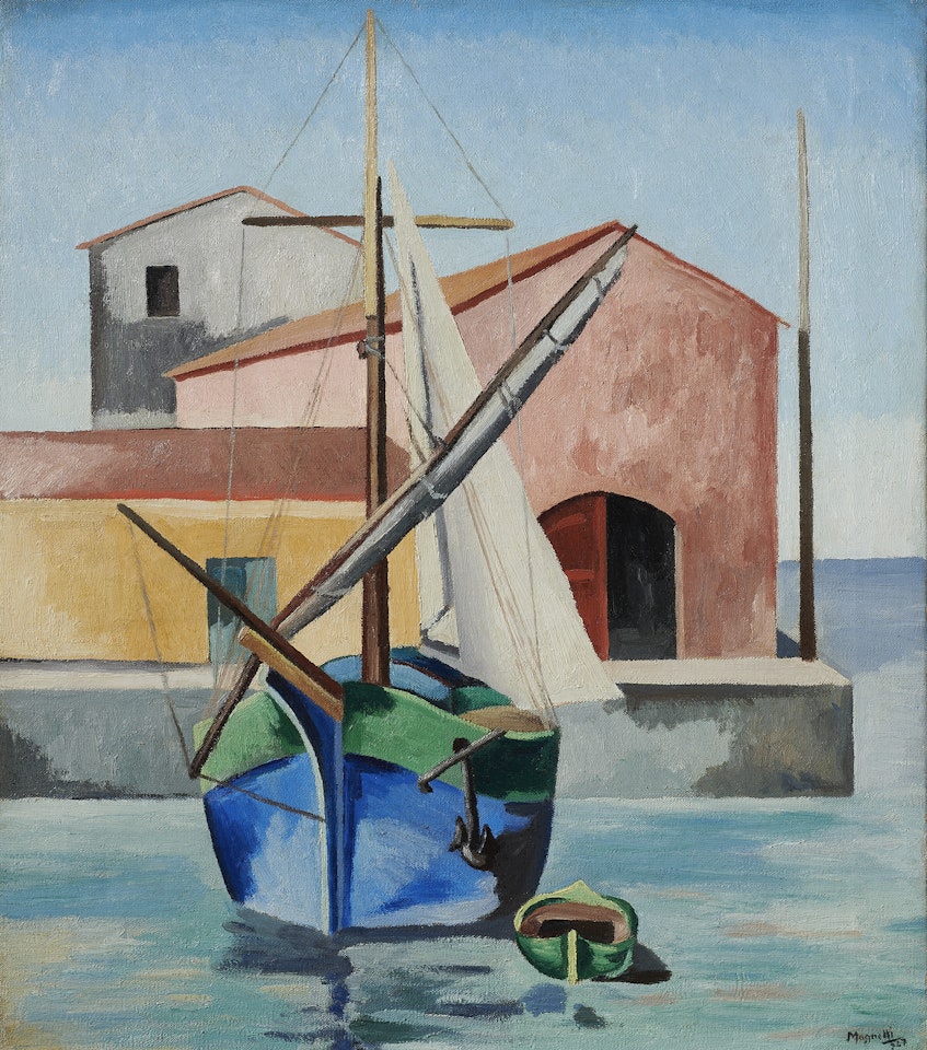 La Barque dans le port by Alberto Magnelli
