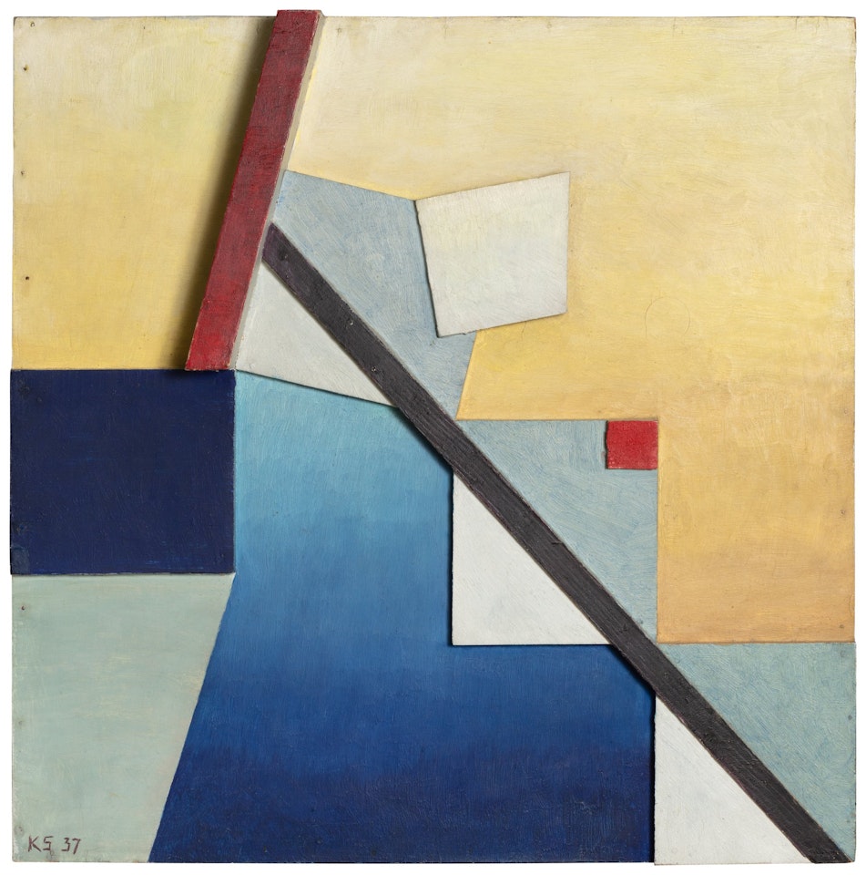 Quadratisches Bild (Komposition) by Kurt Schwitters