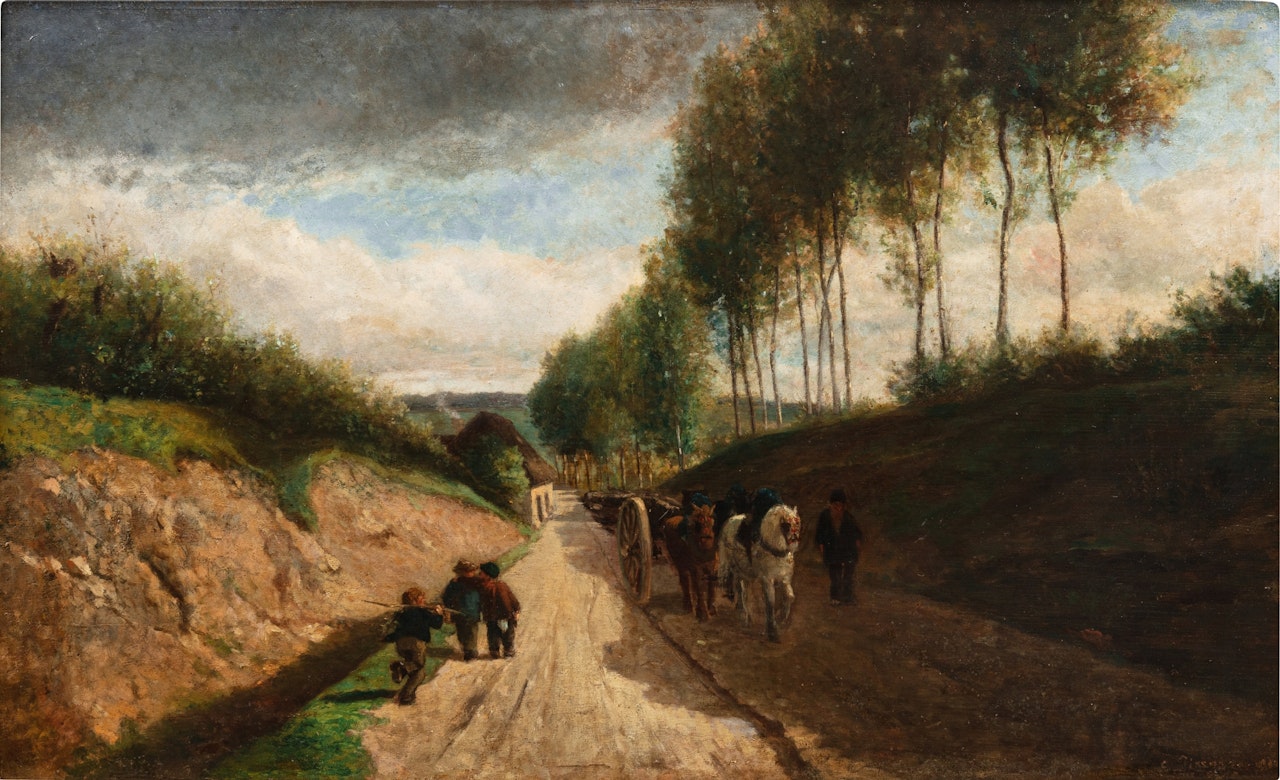 Chemin creux, environs de Chailly by Camille Pissarro