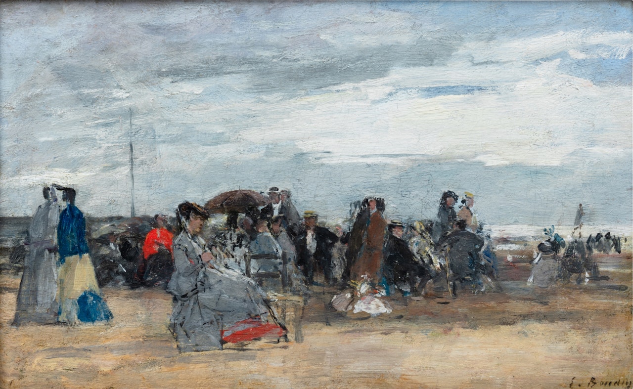 Trouville, Scène de Plage by Eugène Boudin