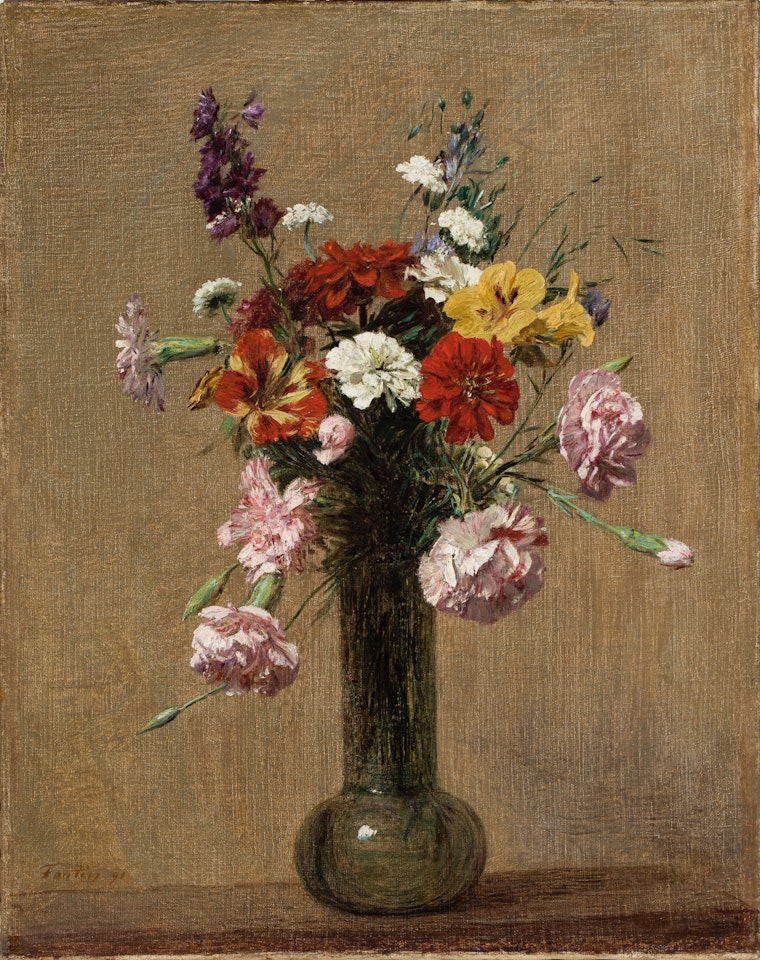 Fleurs diverses dans un vase by Henri Fantin-Latour