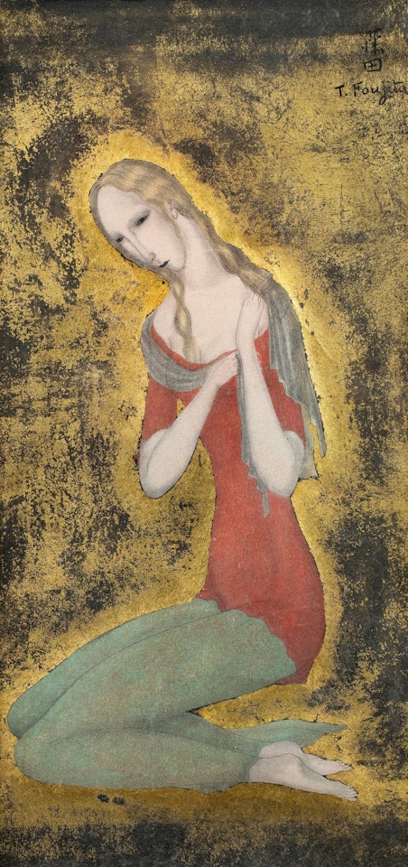 Jeune femme agenouillée by Leonard Tsuguharu Foujita