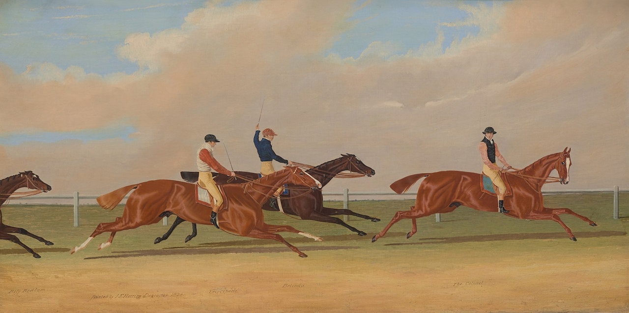 The 1828 Doncaster St. Leger Won by The Colonel; Bed by John Frederick Herring
