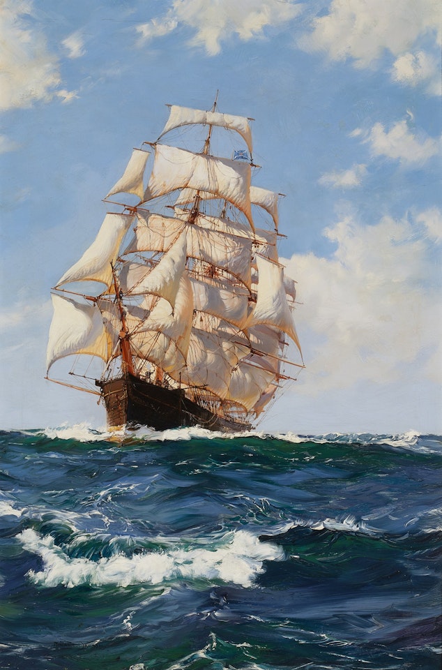Nearing the Land by Montague Dawson