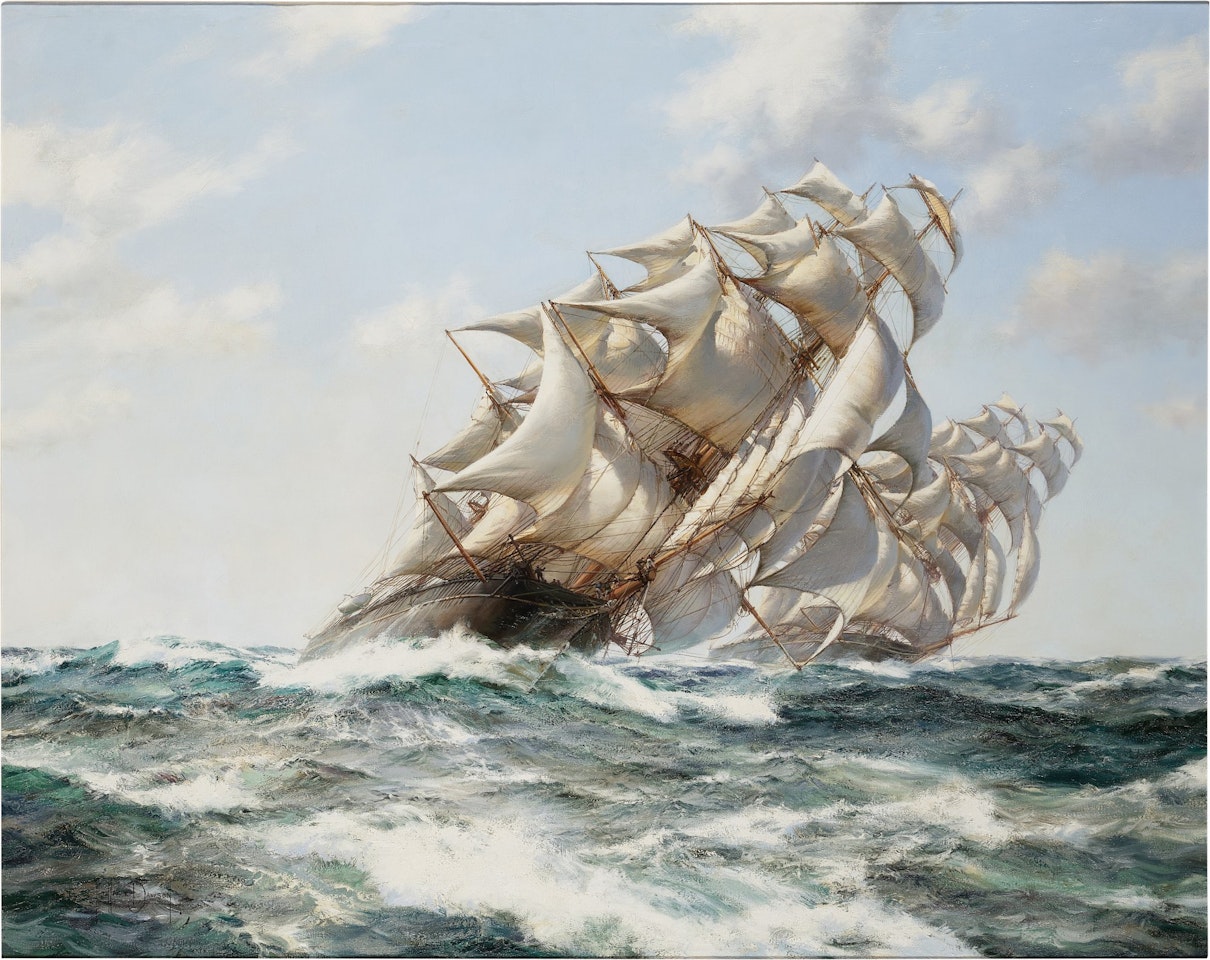 Ariel and Taeping by Montague Dawson