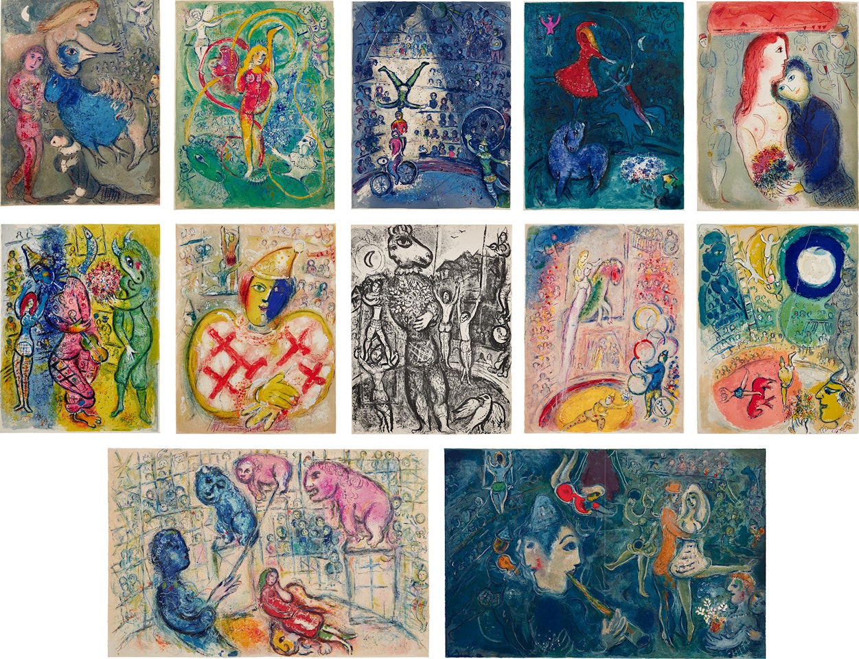 Le Cirque (The Circus) (M. 490-527, C. bks 68) by Marc Chagall