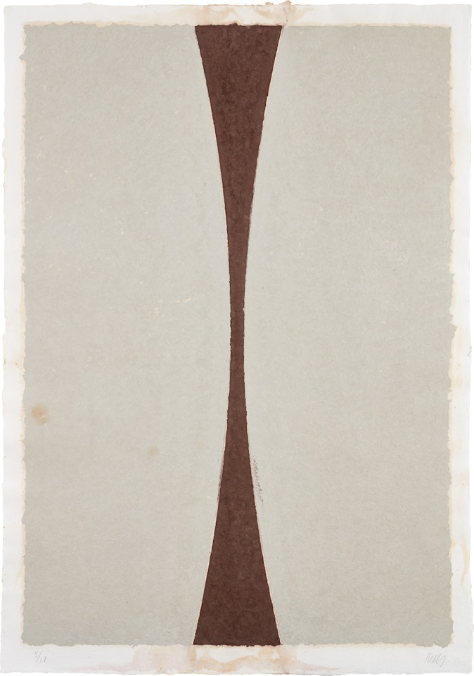 Colored Paper Image XI (Gray Curves with Brown), from Colored Paper Images (T. 307, A. 151) by Ellsworth Kelly