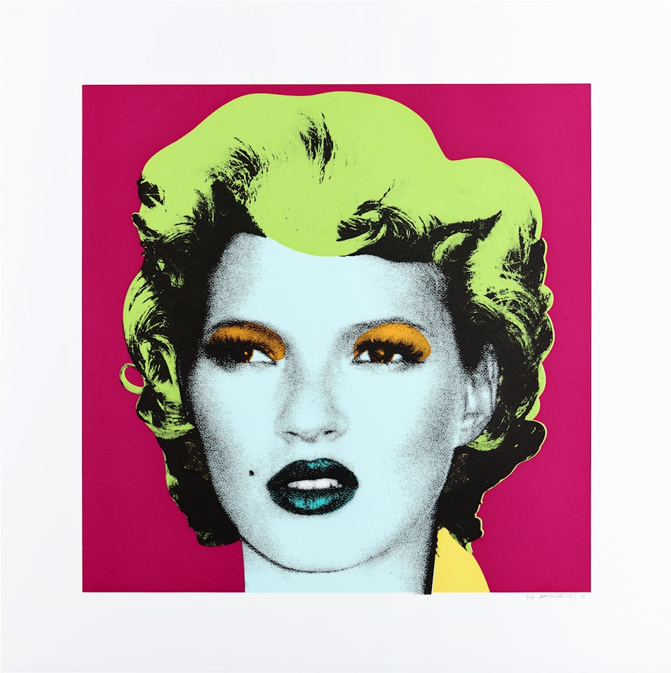 Kate Moss: Red, Hair Lime Green by Banksy
