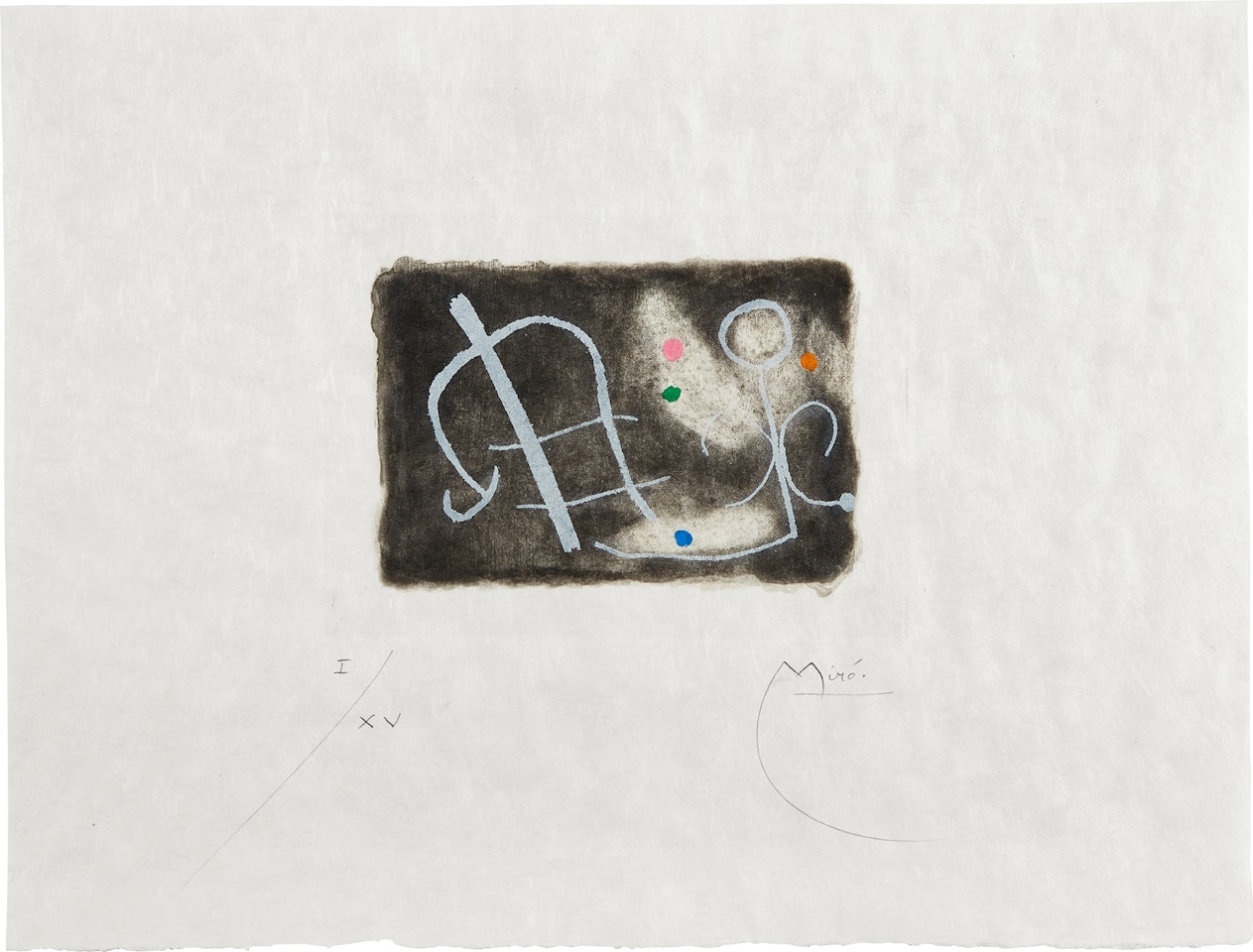 Fusées (Rockets): one plate (D. 260, see C. bks 54) by Joan Miró