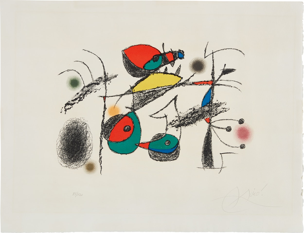 Raymond Queneau (M. 1077, C. bks 205) by Joan Miró