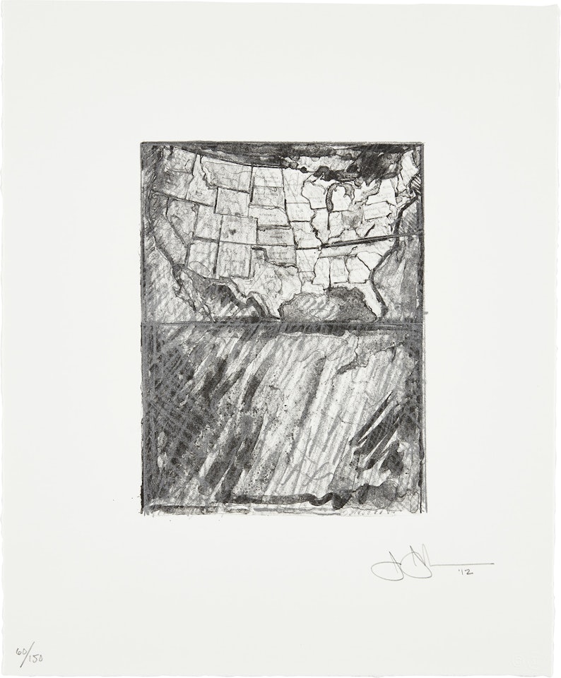 Map, from Artists for Obama by Jasper Johns